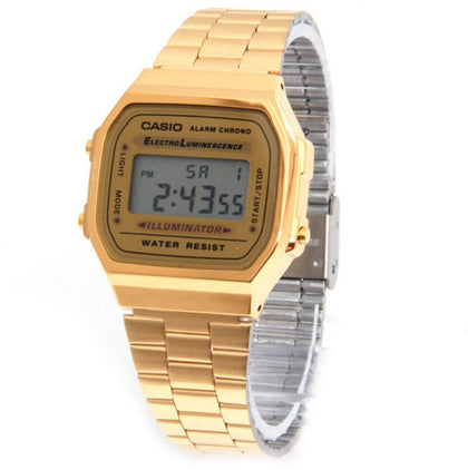 Reloj Hombre/Mujer CASIO Dorado Vintage A168 Digital