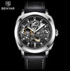 Reloj Hombre BENYAR MECHANICS Automático Cuero, Cristal Mineral Diamantado