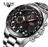 Reloj Hombre LIGE ACCURATE Cuarzo Acero Inoxidable Cristal Mineral LIGE