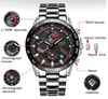 Reloj Hombre LIGE ACCURATE Cuarzo Acero Inoxidable Cristal Mineral LIGE