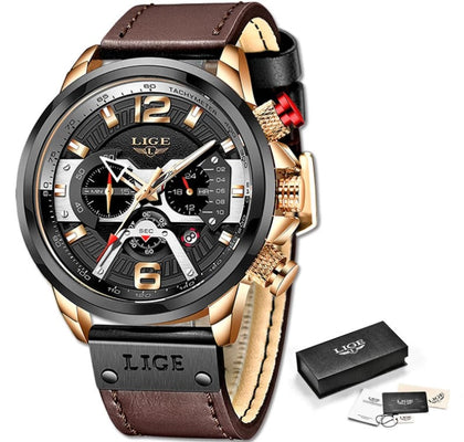 Reloj Hombre LIGE GOTCHA Sport Cuarzo Cristal mineral diamantado