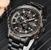 Reloj Hombre LIGE SOLID Clásico-Sport Cuarzo Acero Quirúrgico Cristal Mineral Diamantado