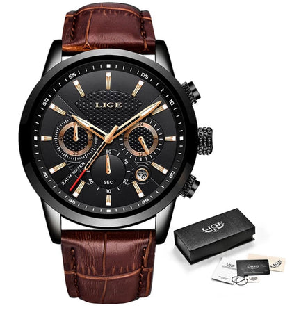 Reloj Hombre LIGE CHRONOS BLACK Clásico Maquinaria Cuarzo