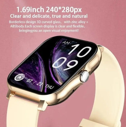 Smartwatch Reloj LIGE Mujer Compatible con Iphone y Android Acero Inoxidable, Bluetooth 5.0