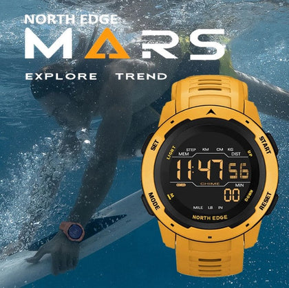 Reloj Hombre NORTH EDGE MARS 2 Sport Outdoor Militar Digital