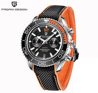 Reloj Hombre PAGANI DAYTONA SPORT BLACK/ORANGE Cuarzo Acero Quirúrgico Cristal de Zafiro