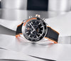 Reloj Hombre PAGANI DAYTONA SPORT BLACK/ORANGE Cuarzo Acero Quirúrgico Cristal de Zafiro