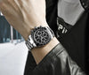 Reloj Hombre PAGANI DAYTONA BLACK, Sport Cuarzo Acero Inoxidable Cristal de Zafiro