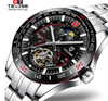 Reloj Hombre TEVISE ORBITAL Sport Automático Acero Inoxidable Cristal Mineral Diamantado