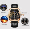 Reloj Hombre TEVISE RAGIO Cuarzo Cuero, Cristal Mineral Diamantado